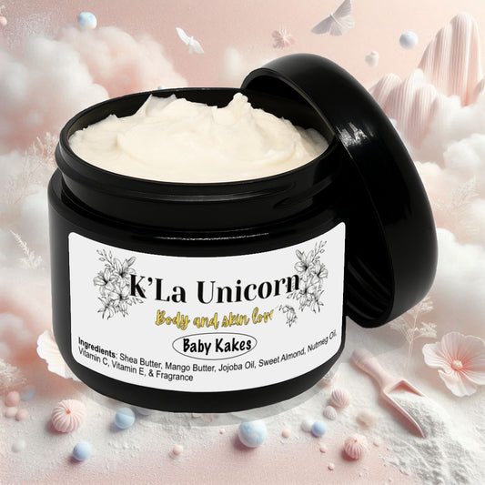 Baby Kakes Whipped Shea Butter – Baby Powder Size: 8 oz | Made with natural ingredients