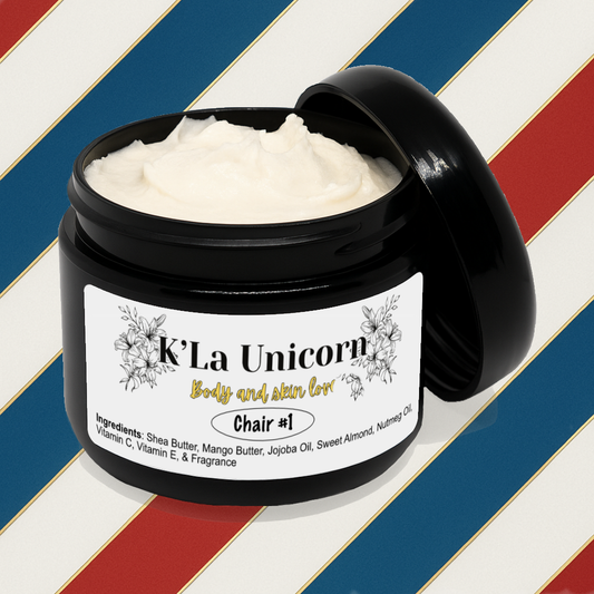 Chair #1 Whipped Shea Butter – Bay Rum, Sandalwood, & Patchouli Size: 8 oz | Made with natural ingredients